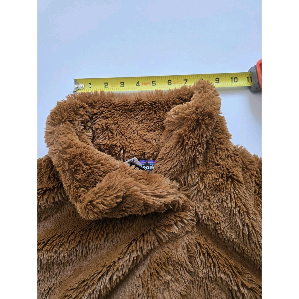 Patagonia Pelage Ladies‎ Jacket Bear Brown XS Pockets Zipper Snap Button Collar - Picture 13 of 15